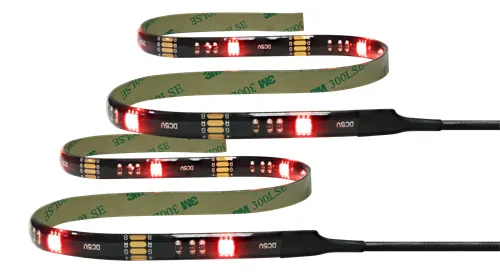 Deltaco Gaming LED-list, 2 x 50 cm, RGB, med fjärrkontroll