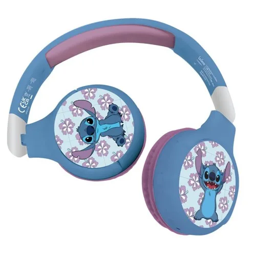 Lexibook Disney Stitch 2 i 1 Bluetooth-hörlurar HPBT010D, blå