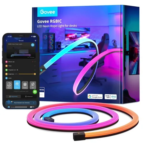 Govee Neon Gaming Bordsljus (3m) – Smart RGBIC LED-slinga