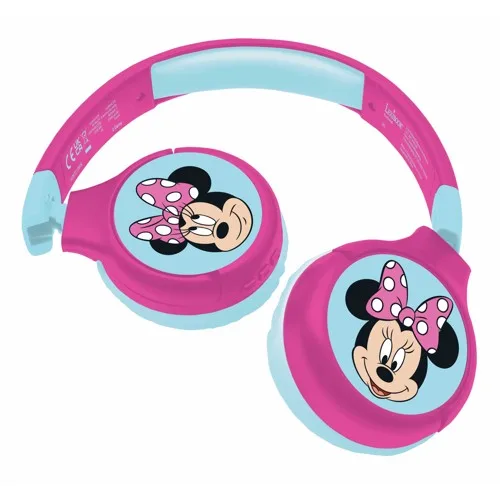 Lexibook Disney Mimmi Pigg 2 i 1 hopfällbara hörlurar HPBT010MN