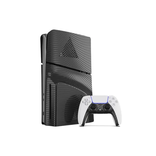 Maxx Tech PS5 Slim frontplattor + kontrollerfrontplattor, Black Wave