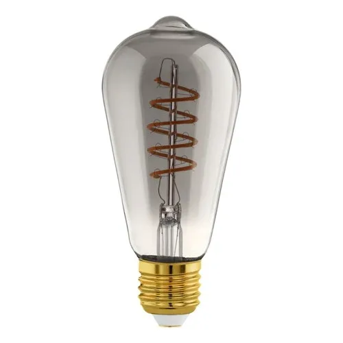 EGLO - E27 ST64 Spiral Rökfärgad Smart Lampa - Zigbee & Bluetooth