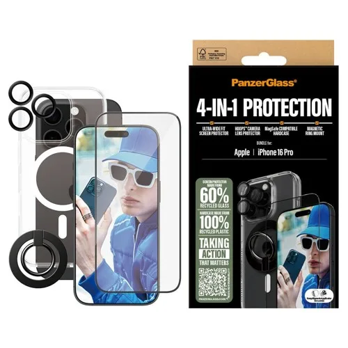 PanzerGlass – iPhone 16 Pro 4-i-1 skyddspaket