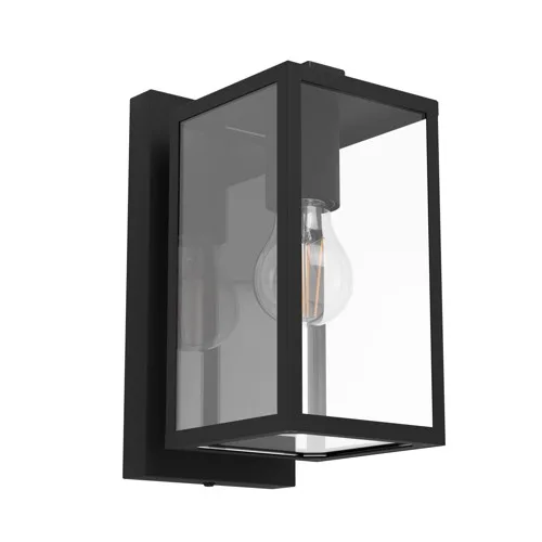 EGLO - BUDRONE Utomhus Vägglampa - Svart/Klar
