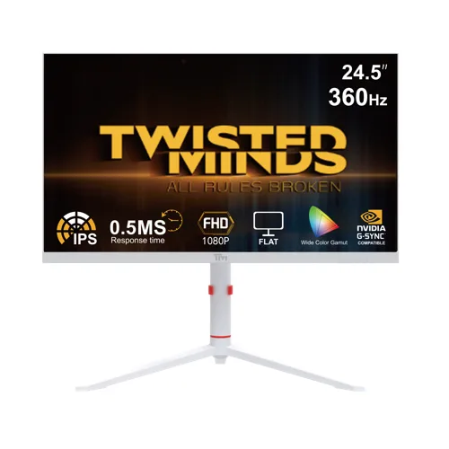 Twisted Minds Artic Pro Series 24 FHD gamingskärm, vit