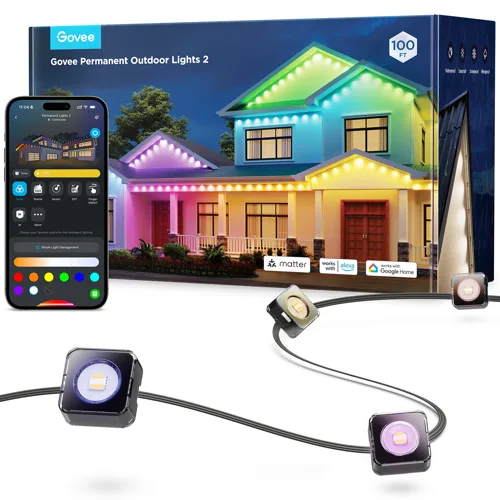 Govee - Permanent Utomhusbelysning 2 – 30M Smart RGBIC Fasadljus
