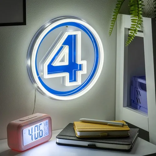 Paladone Fantastic Four LED-neonlampa, väggmonterbar
