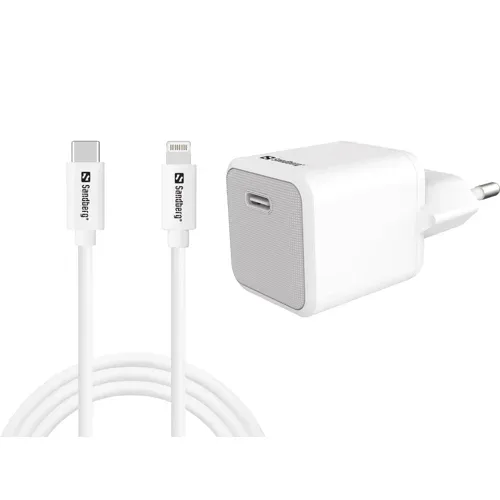 Sandberg USB-C AC-laddare 20 W + Lightning-kabel 1 m