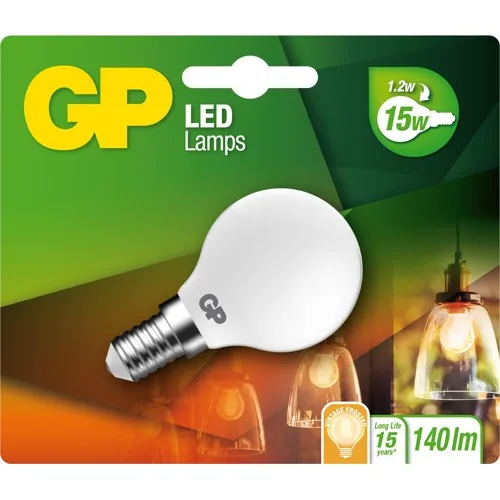 GP - LED Lamp Filament Frozen Mini Globe, E14, 1.2W (15W), 136lm