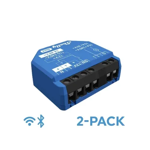Shelly 1 Gen3 (2-pack) – Smarta Wi-Fi-reläer för hemautomation