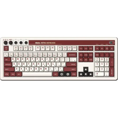 8BitDo Retro 108 mekaniskt tangentbord, Fami Edition