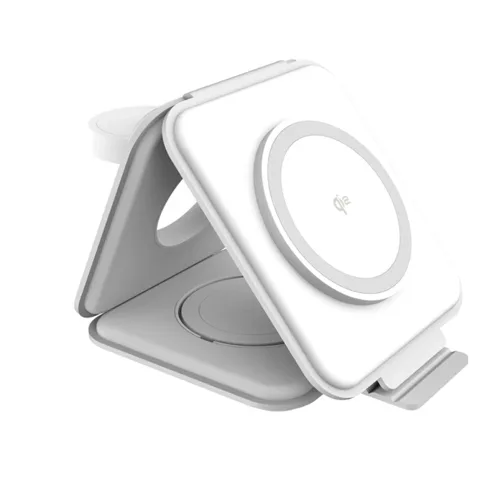 J5create - Qi2 3-In-1 Magnetic Travel Wireless Charging Station