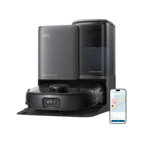 Eufy – Omni E25 Robotdammsugare och Mopp med Automatisk Tömning och Rengöring (Svart)