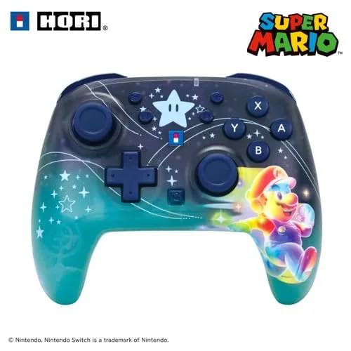 HORI trådlös Horipad Turbo (Universe Mario) för Nintendo Switch 2, blå