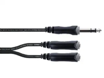 Cordial 14882 Jack Audio Y-adapter, 0,30 m, svart