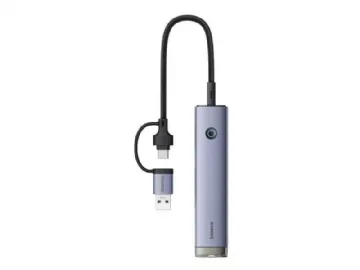 Hub 4in1 Baseus UltraJoy USB-A&USB-C till 3xUSB3.0+USB-C+RJ45