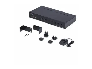 StarTech.com 8-Port DisplayPort KVM Switch w/1U Rack Mount Kit, 4K 60Hz