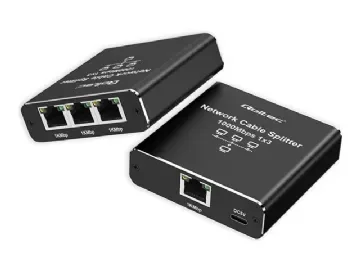 Qoltec - Nätverksdelare - mini, RJ-45, 1000Mb/s, USB-C