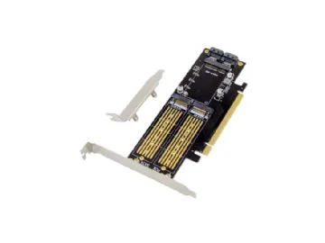 InLine® PCIe-kort x16 till 2x M.2, 1x mSATA
