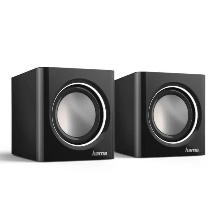 Hama Sonic Mobil 185 högtalare 2.0, svart/silver