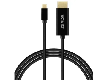 Savio Cl-190 USB-kabel 1 m USB C Sort