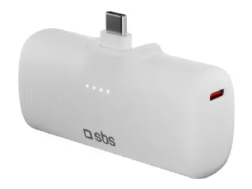 SBS EcoPower 5000 mAh 10W powerbank med integrerad USB-C-port