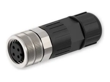 Teltonika - Elkontakt - 4 stifts M12 (hona) skruvbar - 60 V - 0.5 A
