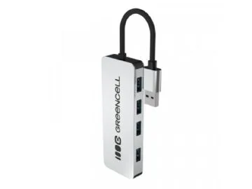 Adapter Basic HUB Greencell USB-A 4in1