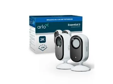 Arlo Essential 2 2K Indoor Camera 2-pack