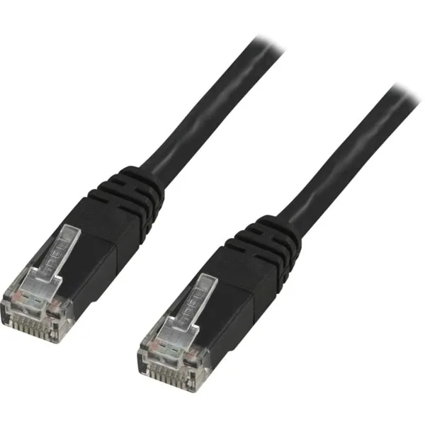 DELTACO TP-650S Cat6 patchkabel, 50 m, svart