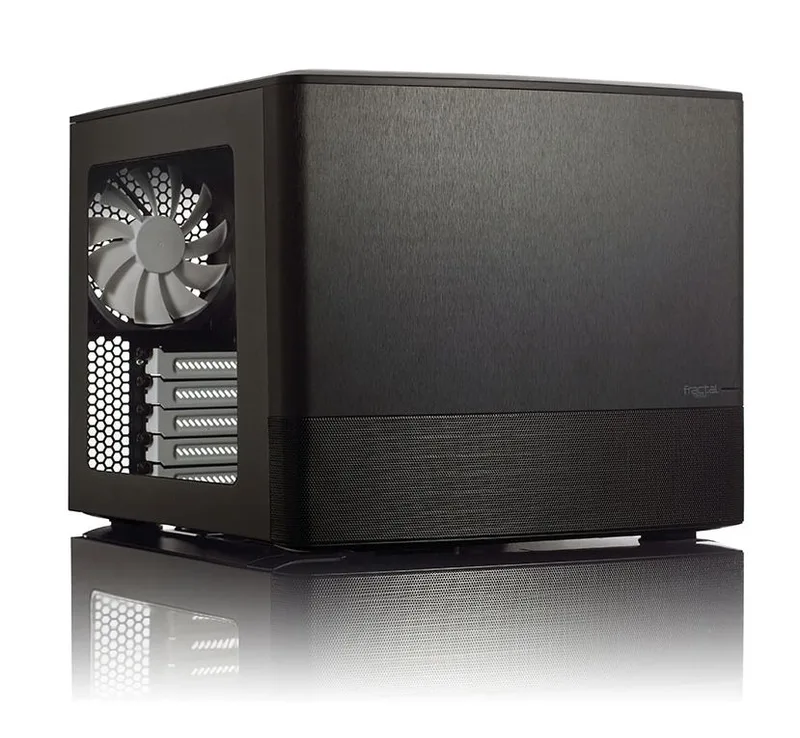 Fractal Design Node 804 Black Windowed, MicroATX, 3x120mm fläktar, fönster