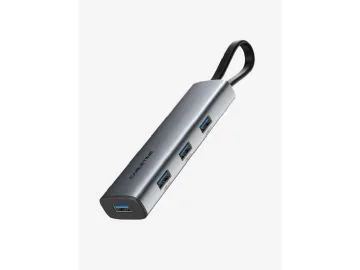 USB-C-hubb, 4x USB-A-portar, USB 3.2 Gen 1, 5Gbps, Space