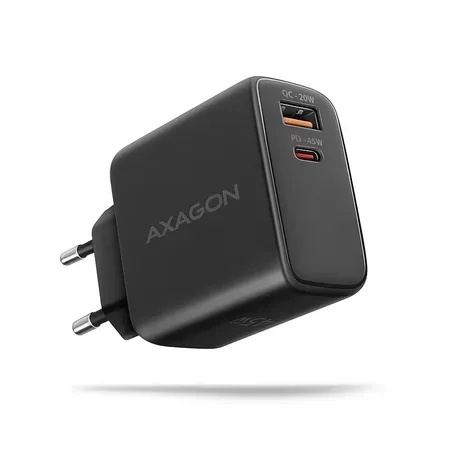 Axagon ACU-PQ45 nätladdare, 2 portar, 45 W, svart