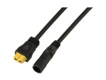 DC-uttag 2,1/5,5 mm till XT60-kabel 0,5 M TC-13619292 Svart TRU COMPONENTS Innehåll: 1 st