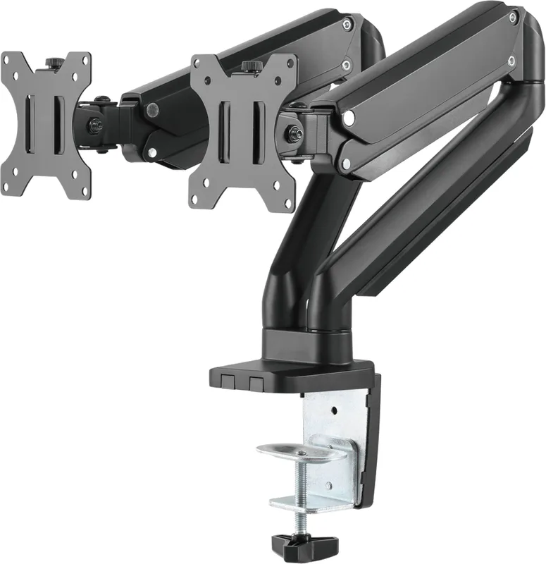 DELTACO ARM-0351 Gasdriven monitorarm för två skärmar