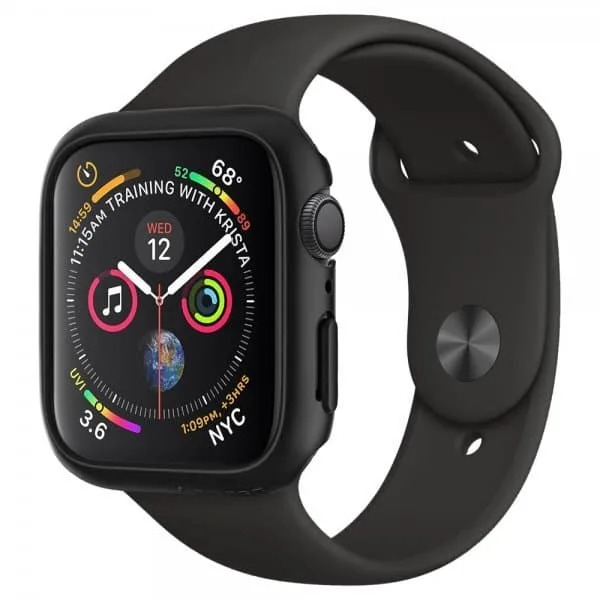 Spigen Apple Watch 44mm Skal Thin Fit Svart