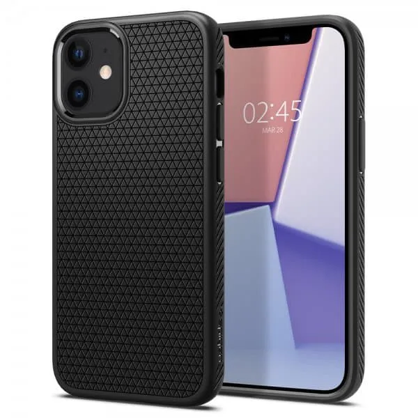 Spigen iPhone 12 Mini Skal Liquid Air Matte Black