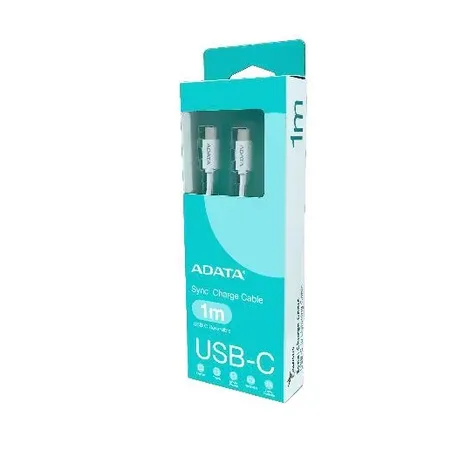 ADATA USB-C till USB-C-kabel, USB 2.0, 1 m, vit