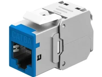 Keystone-modul RJ45 CAT 6A, STP, smal, blå