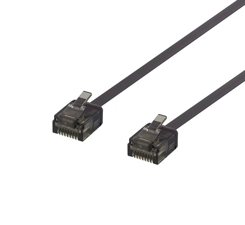 Nätverkskabel oskärmad Cat6a, flat, 1mm tjock, 1,5 meter