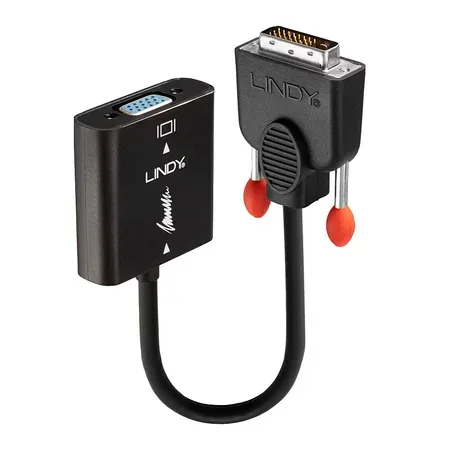 Lindy 38189 videoadapter 0,1 m DVI-D till VGA svart