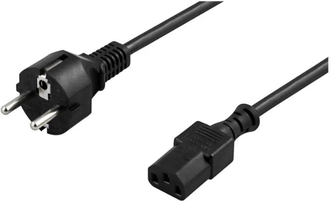 Deltaco Apparatkabel C13 - Svart / 10m