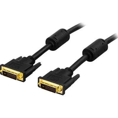 Deltaco DVI-kabel DVI-D ha-ha, 2 m