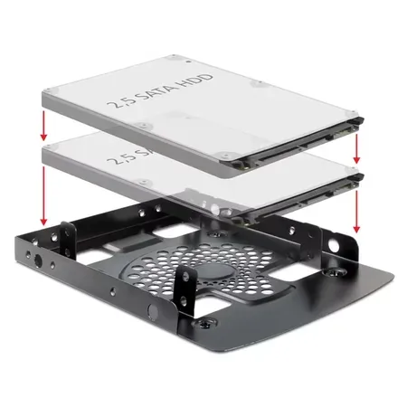 Delock Installation frame 3.5″ > 2 x 2.5″ HDD