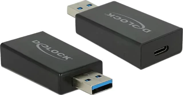 DeLOCK USB 10 Gbps USB Type-A male to USB Type-C active female blue