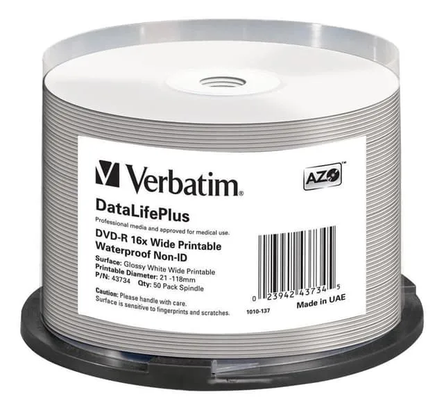 Verbatim 43734 DVD-R 4,7 GB 16x, 50-pack