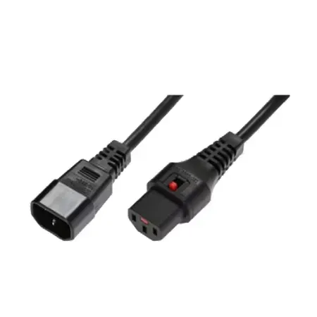 NEXT UPS Systems IEC-LOCK strömkabel, C14 till C13, 2 m, svart