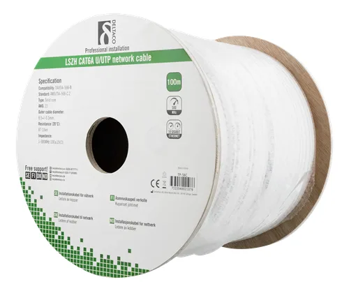 DELTACO U/UTP Cat6a installationskabel