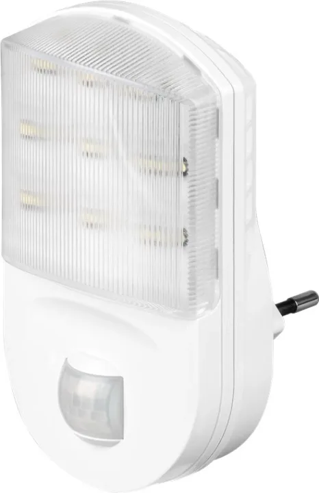 Goobay LED-nattljus med rörelsedetektor, kallvit, 120° detektion, 5 m räckvidd, IP20