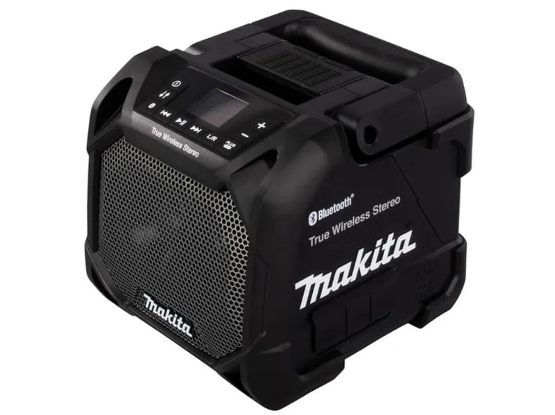 Makita DMR203B Darbinis akumuliatorinis „bluetooth“ grotuvas 12V MAX- 18V, LCD, Juodas, True wireless stereo